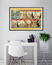 Load image into Gallery viewer, Vintage "Howdy from New York" Large Letter Postcard POSTER! - Travel - Nostalgia