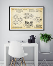 Load image into Gallery viewer, 1956 Disney TEACUPS Patent Art POSTER! (up to full-size 24" x 36") - Fantasyland - Alice Wonderland - Mad Tea Party - Disneyland - Vintage
