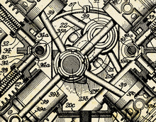 Load image into Gallery viewer, 1920 Ford Model T Engine Patent Art POSTER! (up to full-size 24" x 36") - Automobilia - Cars - Car Poster - Blueprints - Mechanic - Gearhead