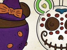 Load image into Gallery viewer, Spooky Disney Caramel Apples POSTER! (up to 24" x 36") - Halloween - Candy - Disneyland - Disney World - Illustration - Mickey Mouse - Art