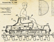 Load image into Gallery viewer, 1962 Disney "Flying Saucers" Ride Patent Art Poster! (up to 24" x 36") - Attraction Print