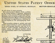 Load image into Gallery viewer, Ford Model T Patent Art POSTER! (up to 24" x 36") - c. 1903-1923 - Automobilia - Cars