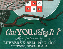 Load image into Gallery viewer, 1922 Puzzle Peg Board Game POSTER! (up to 24" x 36") - Owl - Vintage - Classroom