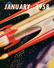 Load image into Gallery viewer, 1958 Vintage Sci-Fi POSTER! (up to 24" x 36") - Science Fiction - Space - Rockets - Asteroids