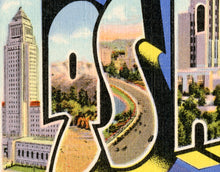 Load image into Gallery viewer, Los Angeles Large Letter Postcard POSTER! (multiple sizes) - LA - California - Travel