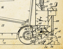 Load image into Gallery viewer, 1970 Zamboni Patent Art POSTER! (up to 24" x 36") - Ice Hockey - Ice Skating - Decor