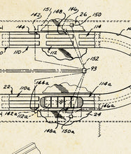 Load image into Gallery viewer, Vintage "It's a Small World" BOAT Patent Art Poster! (up to 24" x 36") - 1965 - Fantasyland - Ride