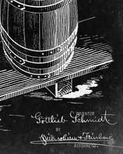 Load image into Gallery viewer, 1897 BEER TAP Patent POSTER! (up to full-size 24" x 36") - Soda Fountain - Blueprint - Home Brewer - Brewing - Barrels - Cold Beer - Bar