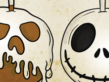 Load image into Gallery viewer, Spooky Disney Caramel Apples POSTER! (up to 24" x 36") - Halloween - Candy - Disneyland - Disney World - Illustration - Mickey Mouse - Art