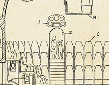 Load image into Gallery viewer, 1956 Disney Rocket to the Moon Patent Art POSTER! (up to 24" x 36") - Tomorrowland