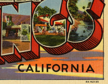 Load image into Gallery viewer, Vintage PALM SPRINGS "Large Letter" POSTER! (up to 24" x 36") - Vintage - Antique - Joshua Tree - Desert - Vacation - Coachella - Southwest