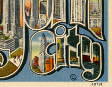 Load image into Gallery viewer, Vintage NEW YORK CITY "Large Letter" Postcard Poster! (up to 24 x 36) - Antique - Big Apple