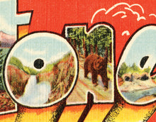 Load image into Gallery viewer, YELLOWSTONE National Park "Large Letter" Postcard POSTER! (up to 24" x 36") - Vintage