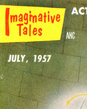 Load image into Gallery viewer, Vintage Science Fiction Book Cover POSTER! - (up to full-size 24" x 36") - JULY 1957 - Ray Gun - SciFi - Books - Lasers - Art - Retro