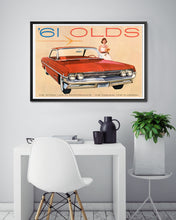 Load image into Gallery viewer, Oldsmobile 1961 Vintage POSTER! (24" x 36" or smaller) - Automobilia - Antique - Advertising - Classic Cars - Wall Decor - Mid-Century