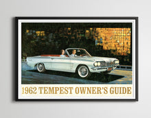 Load image into Gallery viewer, 1962 Pontiac Owners Manual POSTER! (up to 24x36) - Classic Car - Vintage