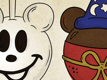 Load image into Gallery viewer, Spooky Disney Caramel Apples POSTER! (up to 24" x 36") - Halloween - Candy - Disneyland - Disney World - Illustration - Mickey Mouse - Art