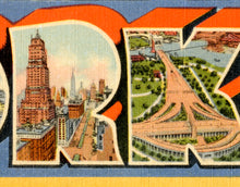 Load image into Gallery viewer, Vintage "Howdy from New York" Large Letter Postcard POSTER! - Travel - Nostalgia