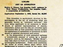 Load image into Gallery viewer, 1936 Animation Patent POSTER! (up to full-size 24" x 36") - Movies - Animated - Artist - Visual Arts - Cartoons - Walt Disney - Film