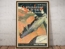 Load image into Gallery viewer, 1960 Science Fiction Space Station POSTER! (up to 24" x 36") - Analog - Vintage - Spaceship - Space - SciFi - USS - Pulp - Retro - Mars
