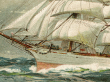 Load image into Gallery viewer, 1902 Ship PRINT! (up to 24 x 36) - Antique - Vintage - Sailing - Room Decor - Art - Hangings - Large - Sea - Ocean - Beach - Breezy