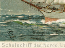 Load image into Gallery viewer, 1902 Ship PRINT! (up to 24 x 36) - Antique - Vintage - Sailing - Room Decor - Art - Hangings - Large - Sea - Ocean - Beach - Breezy