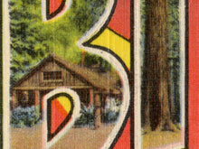 Load image into Gallery viewer, Big Basin Redwood State Park "Large Letter" Postcard POSTER! (up to 24" x 36") - California - Travel