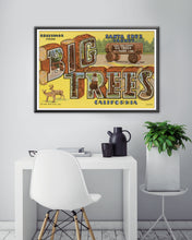 Load image into Gallery viewer, Big Trees "Large Letter" Postcard POSTER! (up to 24 x 36) - Santa Cruz County - California