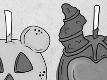 Load image into Gallery viewer, Spooky Disney Caramel Apples POSTER! (up to 24" x 36") - Halloween - Candy - Disneyland - Disney World - Illustration - Mickey Mouse - Art