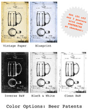 Load image into Gallery viewer, 1897 BEER TAP Patent POSTER! (up to full-size 24" x 36") - Soda Fountain - Blueprint - Home Brewer - Brewing - Barrels - Cold Beer - Bar
