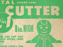 Load image into Gallery viewer, Vintage Cookie Cutter Box POSTER! (up to 24 x 36) - Gingerbread Man - Snowman - Cooky - Antique