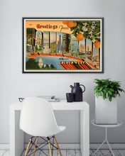 Load image into Gallery viewer, Vintage CALIFORNIA "In the Golden West" Postcard POSTER! (up to 24" x 36") - Vintage - Antique - Large Letter - Big Letter - West - Travel