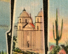 Load image into Gallery viewer, Vintage CALIFORNIA "In the Golden West" Postcard POSTER! (up to 24" x 36") - Vintage - Antique - Large Letter - Big Letter - West - Travel