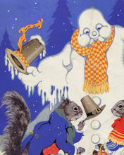 Load image into Gallery viewer, 1937 Child Life Magazine POSTER! (up to 24" x 36") - Winter - Snowman - Christmas