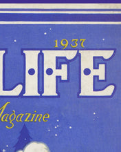 Load image into Gallery viewer, 1937 Child Life Magazine POSTER! (up to 24" x 36") - Winter - Snowman - Christmas