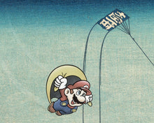 Load image into Gallery viewer, Cape Mario vs. Super Koopas! - Original POSTER! (up to 24" x 36") - 1990 - Super Mario World - Nintendo - Hokusai - Mitsui Shop - Painting