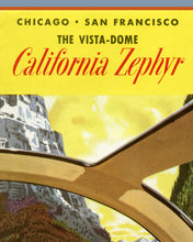Load image into Gallery viewer, 1960 California Zephyr Train Brochure POSTER! (up to 24 x 36 inches) - Travel - Locomotive - Vintage