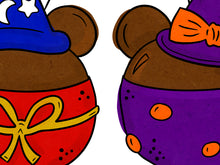 Load image into Gallery viewer, Spooky Disney Caramel Apples POSTER! (up to 24" x 36") - Halloween - Candy - Disneyland - Disney World - Illustration - Mickey Mouse - Art