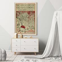 Load image into Gallery viewer, Adventures of Old Man Coyote POSTER! - Vintage - Thornton Burgess - Reading - Nursery