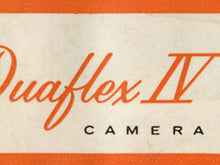 Load image into Gallery viewer, 1950's Duaflex IV Camera Manual POSTER! (up to 24 x 36 inches) - Kodak - Orange - Film - Photography