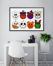 Load image into Gallery viewer, Spooky Disney Caramel Apples POSTER! (up to 24" x 36") - Halloween - Candy - Disneyland - Disney World - Illustration - Mickey Mouse - Art