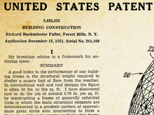 Load image into Gallery viewer, EPCOT Spaceship Earth / Geodesic Sphere Patent POSTER! (up to full-size 24" x 36") - Magic Kingdom - Theme Park - Future - Attraction - Ride