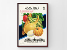 Load image into Gallery viewer, Vintage Kitchen Decoration POSTER! (up to 24" x 36") - Gourds - Pumpkins - Seed - Farmhouse - Farm - Pop Art