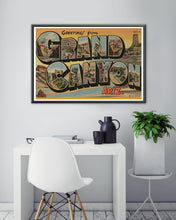 Load image into Gallery viewer, GRAND CANYON "Large Letter" Travel Postcard POSTER! (up to 24" x 36") - National Parks
