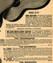 Load image into Gallery viewer, 1902 GUITAR Catalog Page POSTER! - Sears, Roebuck, & Co. - Vintage