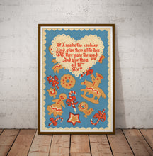 Load image into Gallery viewer, 1952 Holiday Goodies Cookie POSTER! (up to 24" x 36") - Decoration - Christmas - Baking - Kitchen