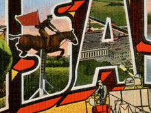 Load image into Gallery viewer, Vintage Kansas Travel POSTER! (up to 24" x 36") - Large Letter Postcard - Antique - University - Topeka - Wichita - Leavenworth - Midwest