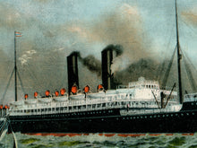 Load image into Gallery viewer, 1906 Ocean Liner POSTER! (up to 24 x 36) - Antique - Vintage - Room Decor - Art - Hangings - Large - Sea - Ocean - Beach - Romance - Cruise