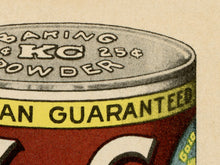 Load image into Gallery viewer, 1930 Baking Powder Can Vintage Style POSTER! (up to 24" x 36") - Kitchen - Cake - Cookbooks