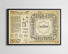 Load image into Gallery viewer, 1924 Landlord's Game Patent POSTER! (up to 24" x 36") - Board Game - Gaming History